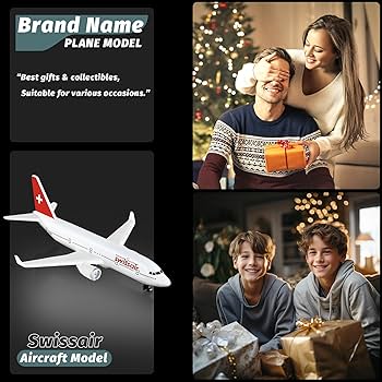 Swissair 航空機モデルセット Amazon.com: Sky Trek Model Airplanes Swiss Airplane Airlines